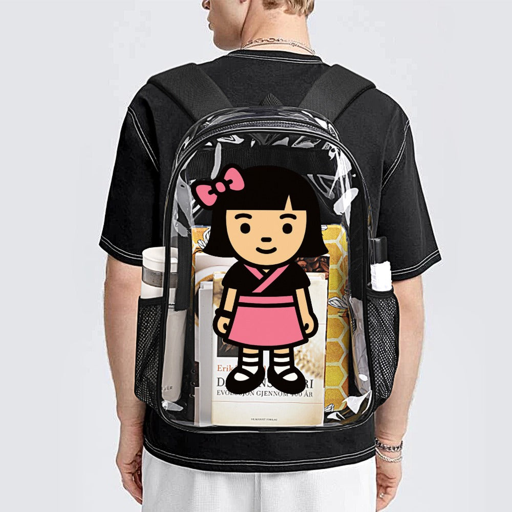 Cute Kawaii Harajuku Transparent Backpack 17 Inch