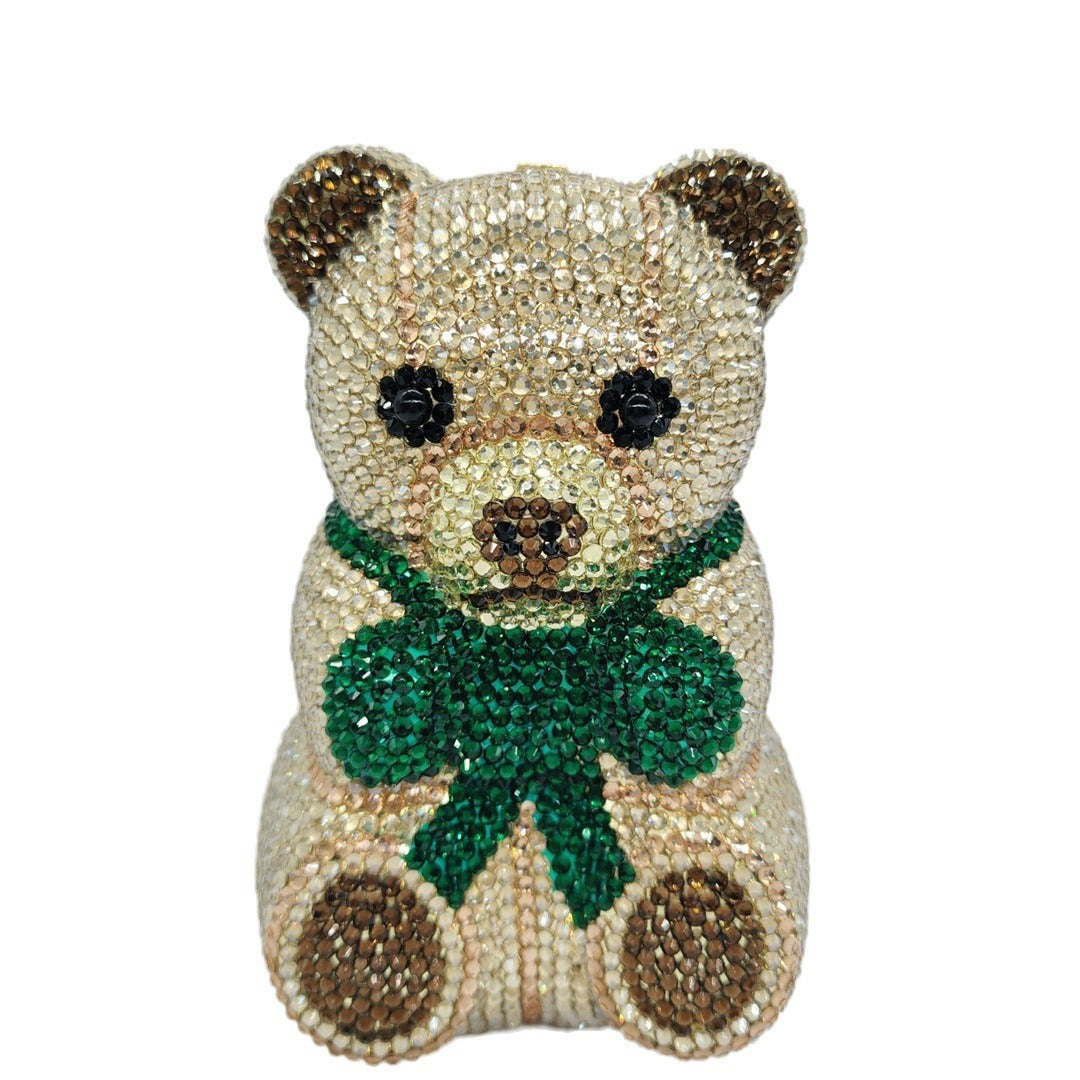 Little Bear Diamond Dinner Bag - Light Luxury Handbag
