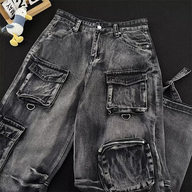 Heavy Industry Multi Pocket Tie Dye Workwear Jeans