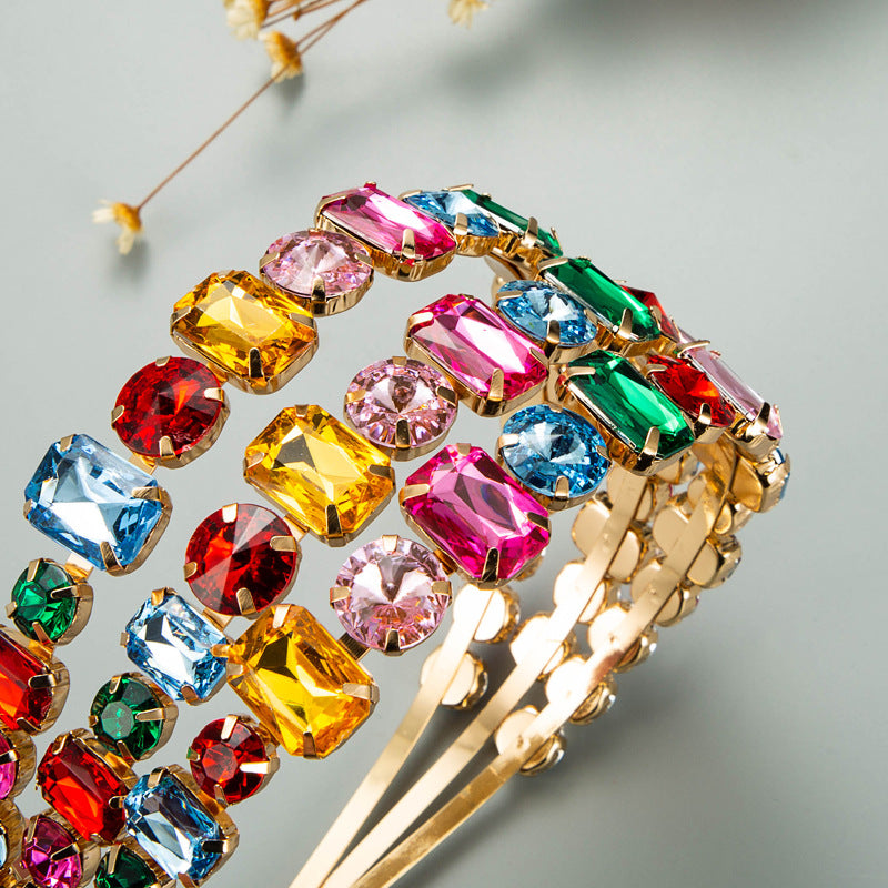 Exaggerated Metal Three-Row Headband