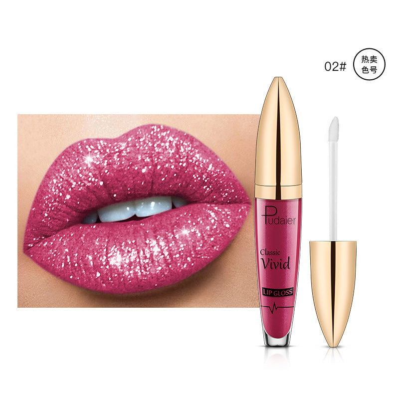 Glitter Flip Matte Pearl Lip Gloss - Diamond Finish