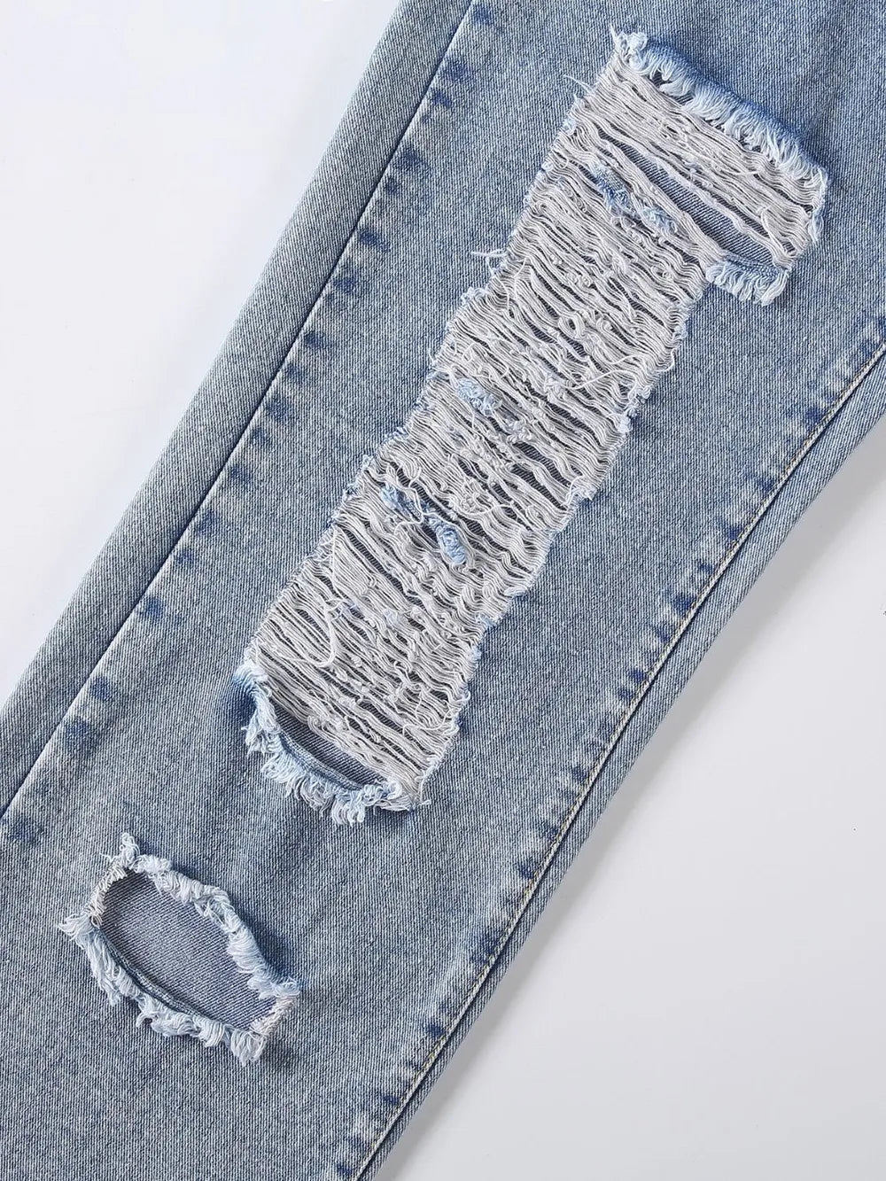 Harajuku Distressed Raw Hem Jeans