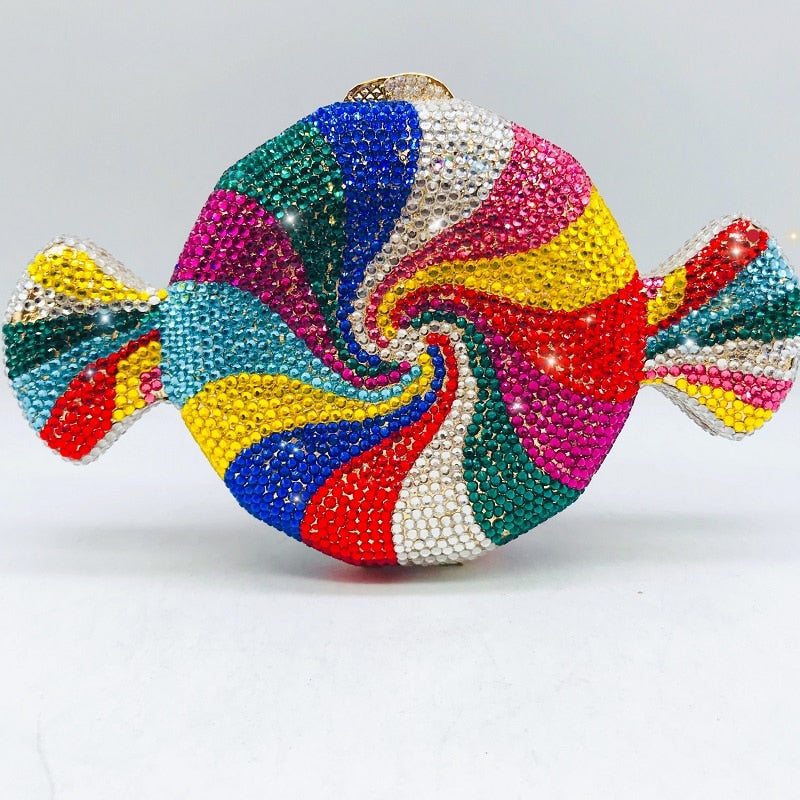 Harajuku-Inspired Crystal Clutch Bag