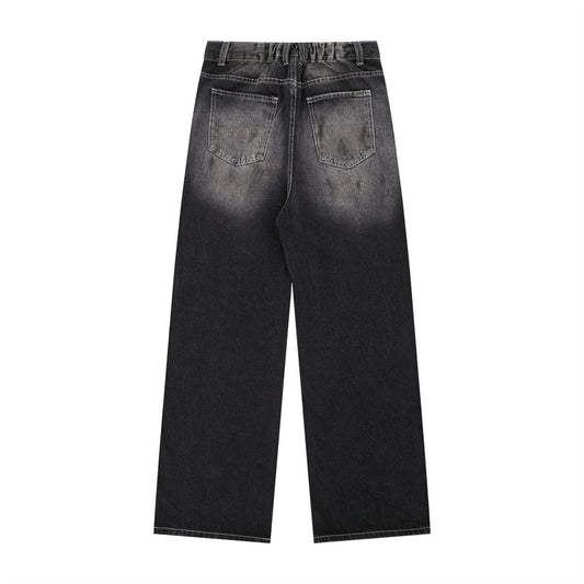 Loose Slimming Design Washed Straight Jeans for Men