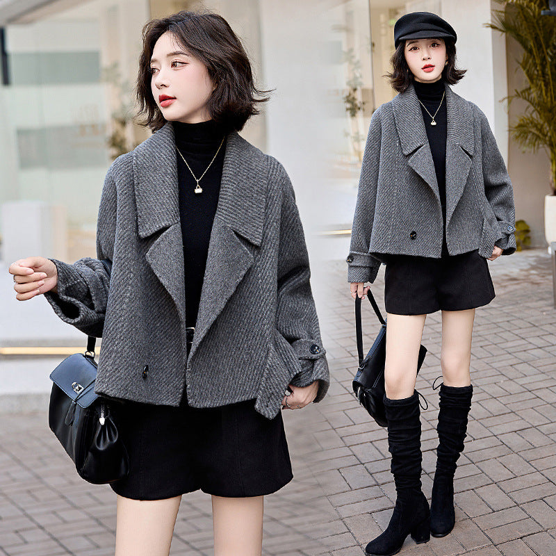 Versatile Double-Sided Woolen Coat for Women