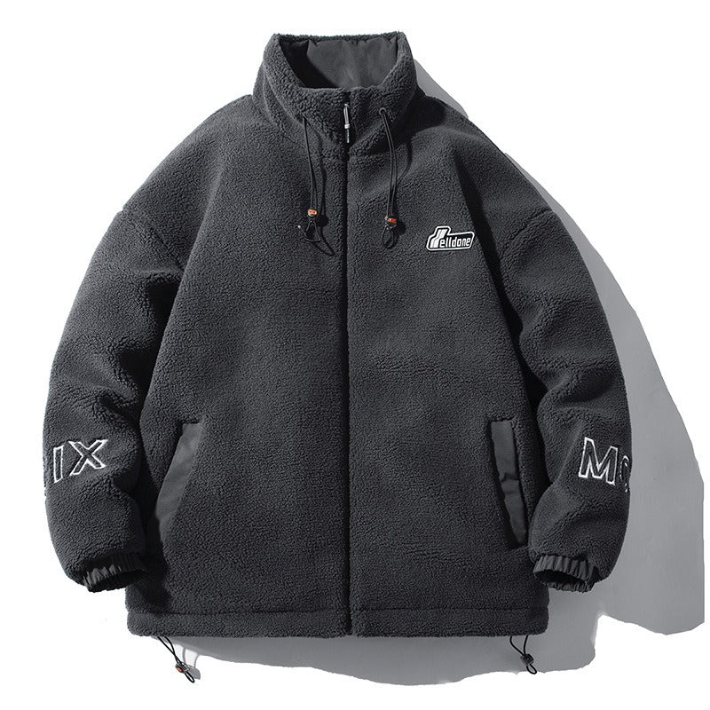 Thickened Lamb Cashmere Cotton Jacket for Men