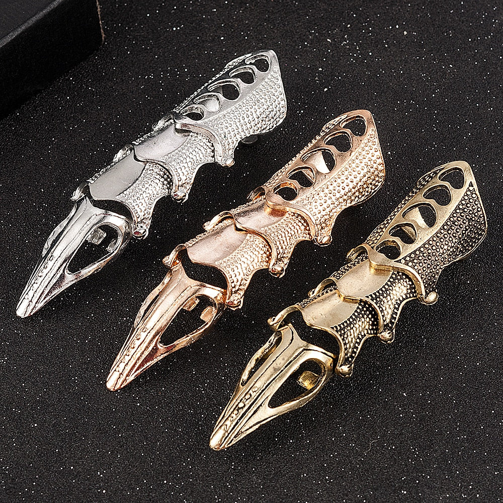 Cool Boys Gothic Rock Armor Knuckle Ring - Harajuku Style
