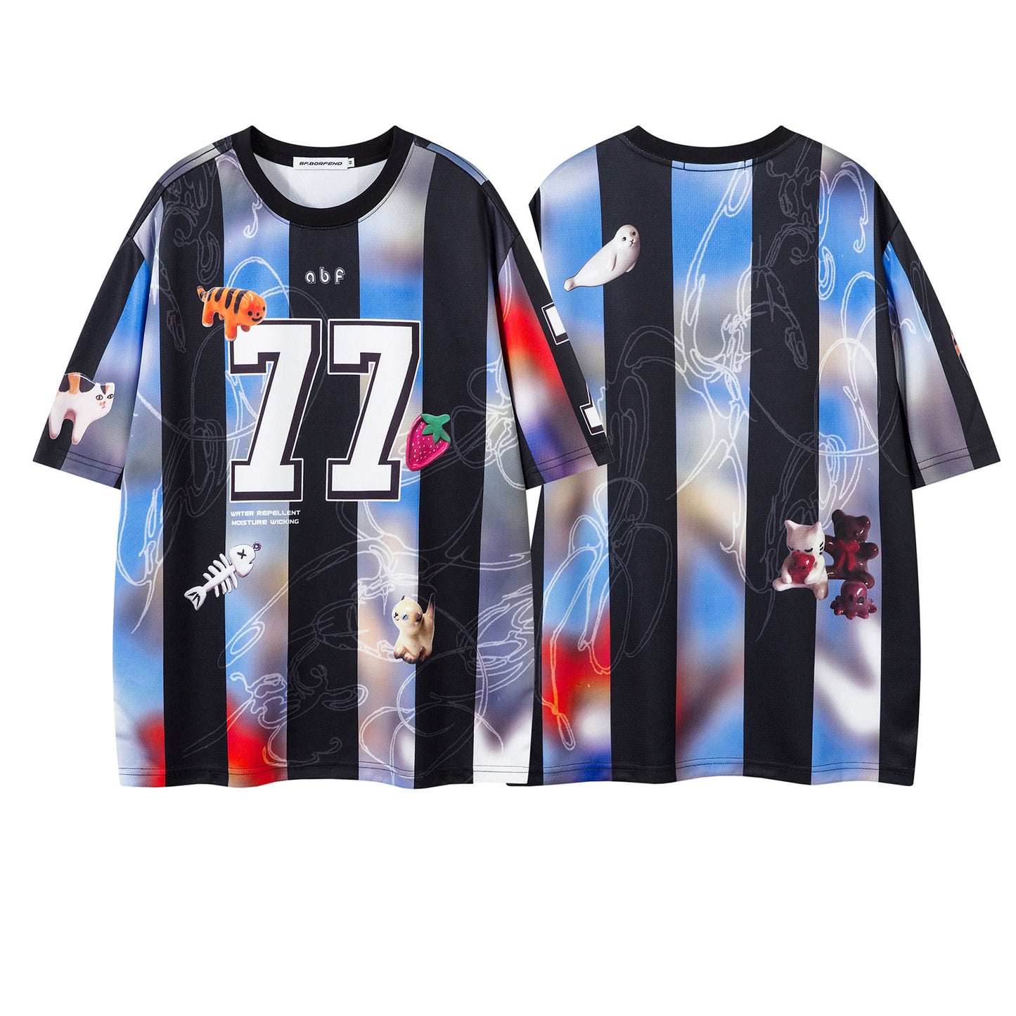 Retro Fun Striped Floral T-Shirt
