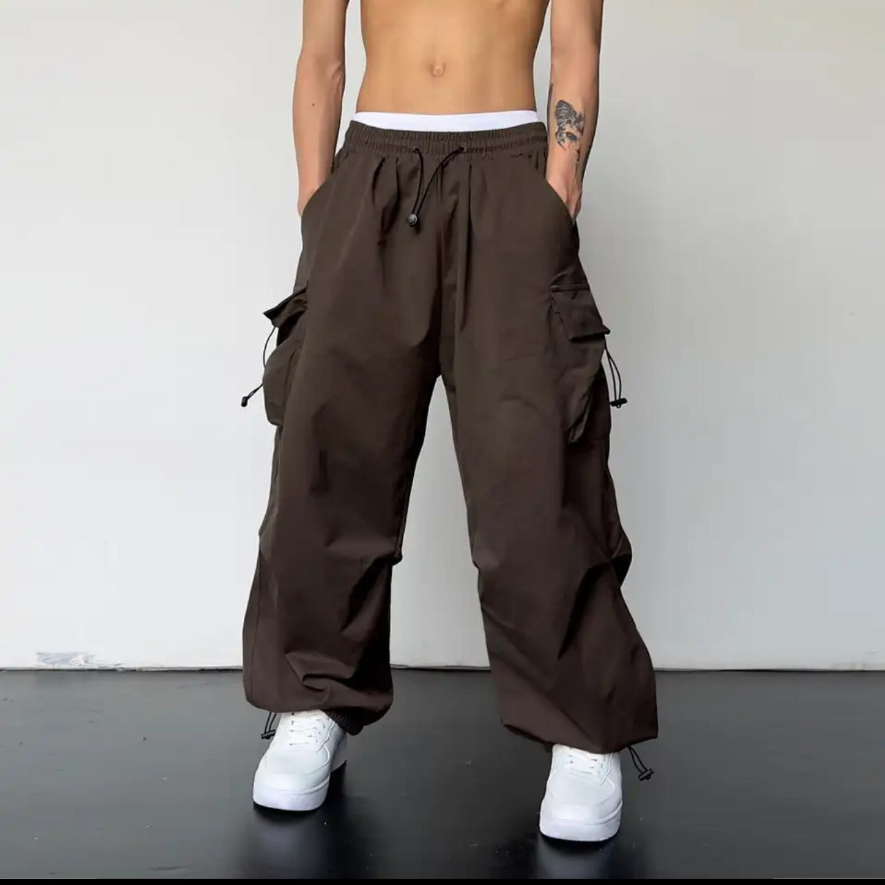 Men's Harajuku Style Loose Straight Overalls