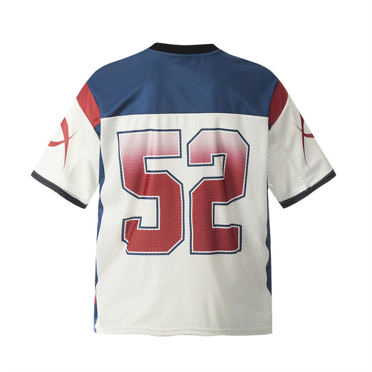 Color Block Sports Ball Jersey Men's T-Shirt