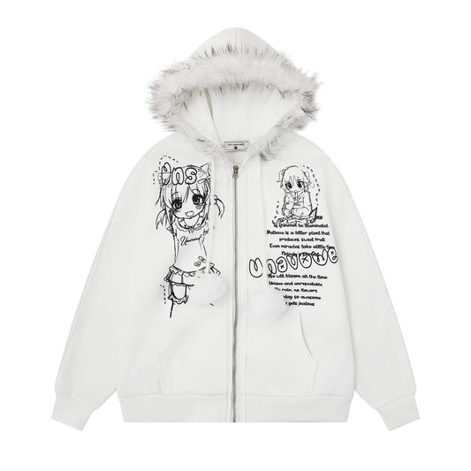 Cartoon Anime Zipper Hoodie