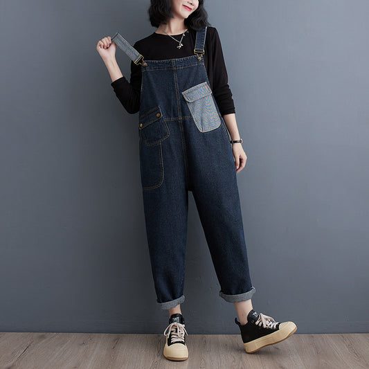 Cowboy Cropped Overalls for Women