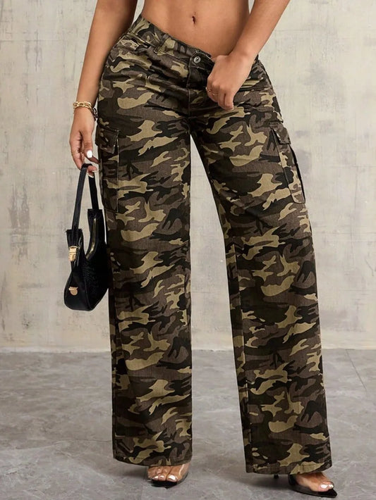 Harajuku Camouflage Wide Leg Jeans