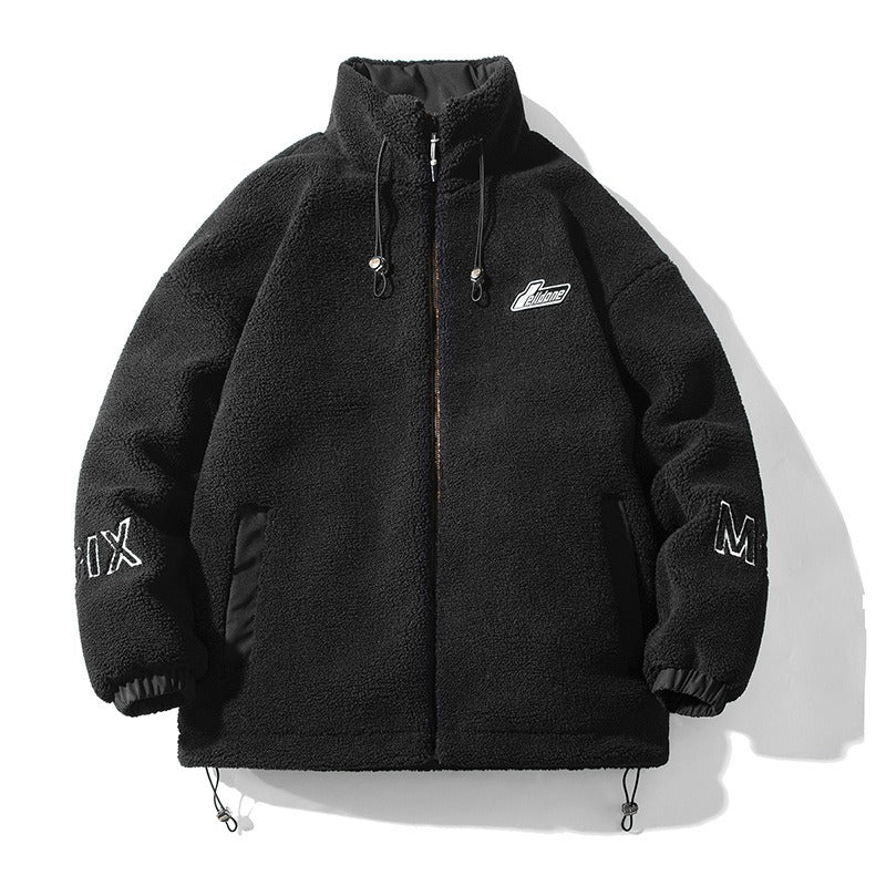 Thickened Lamb Cashmere Cotton Jacket for Men