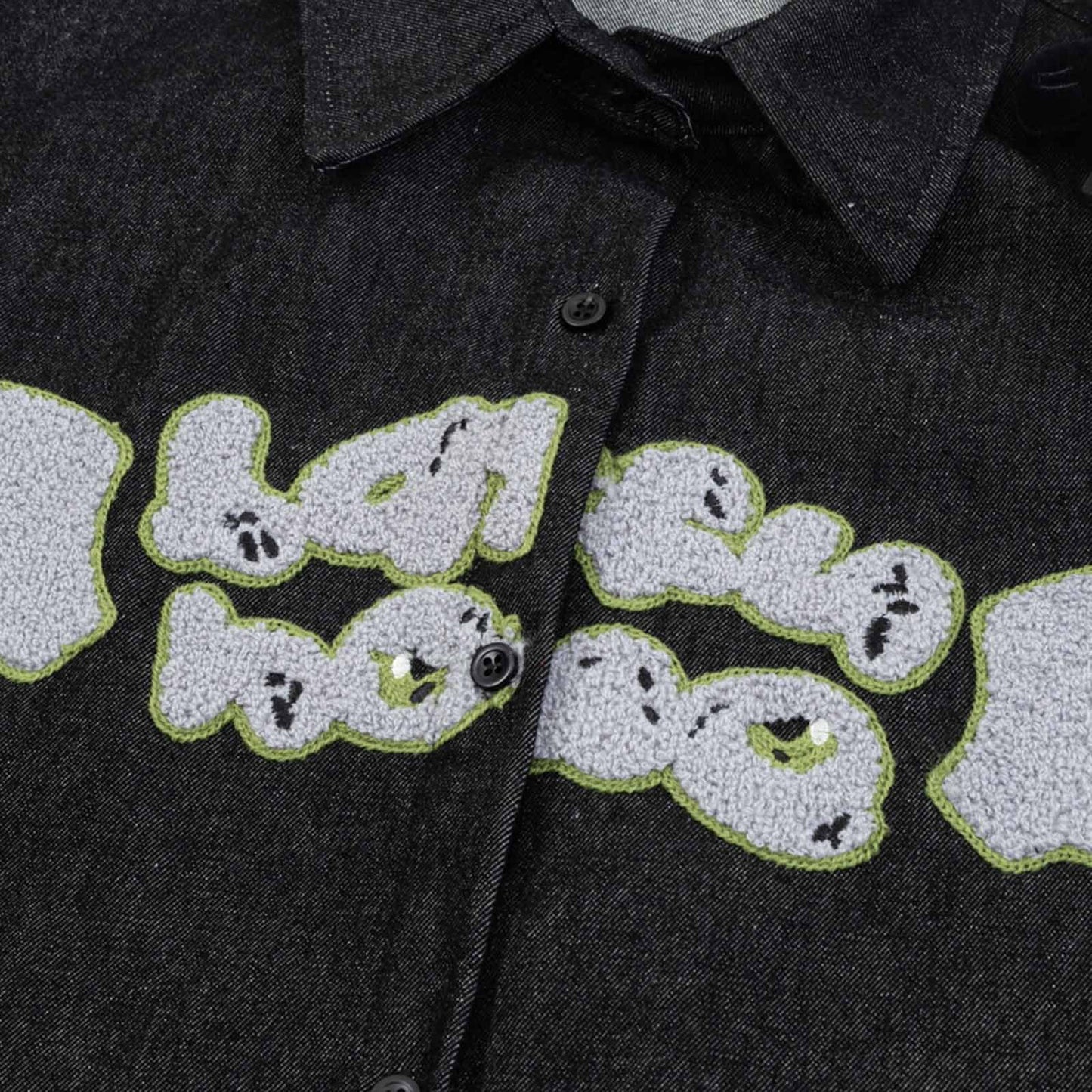 Retro Toothless Denim Shirt - Harajuku Style