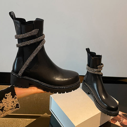 Harajuku Style Women's Thick Soled Chelsea Boots