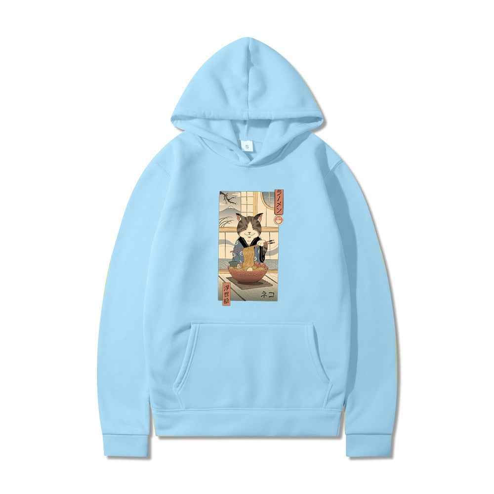 Samurai Cat Harajuku Adventure Hoodie