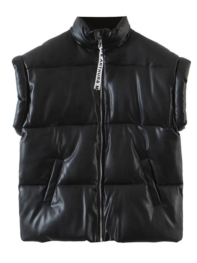 Harajuku Style PU Leather Vest - Winter Fashion Must-Have
