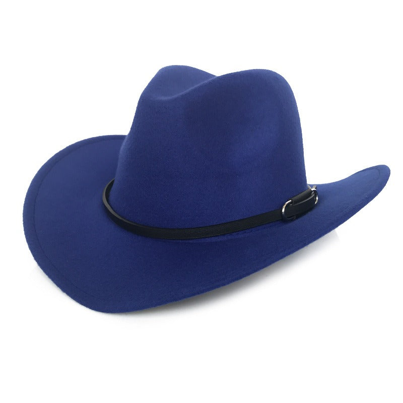 Vintage Woolen Denim Top Hat for Autumn & Winter