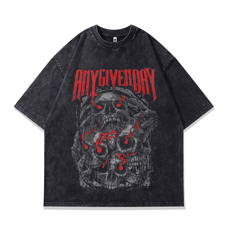 Harajuku Style Cartoon Print Short Sleeve Tee for Men