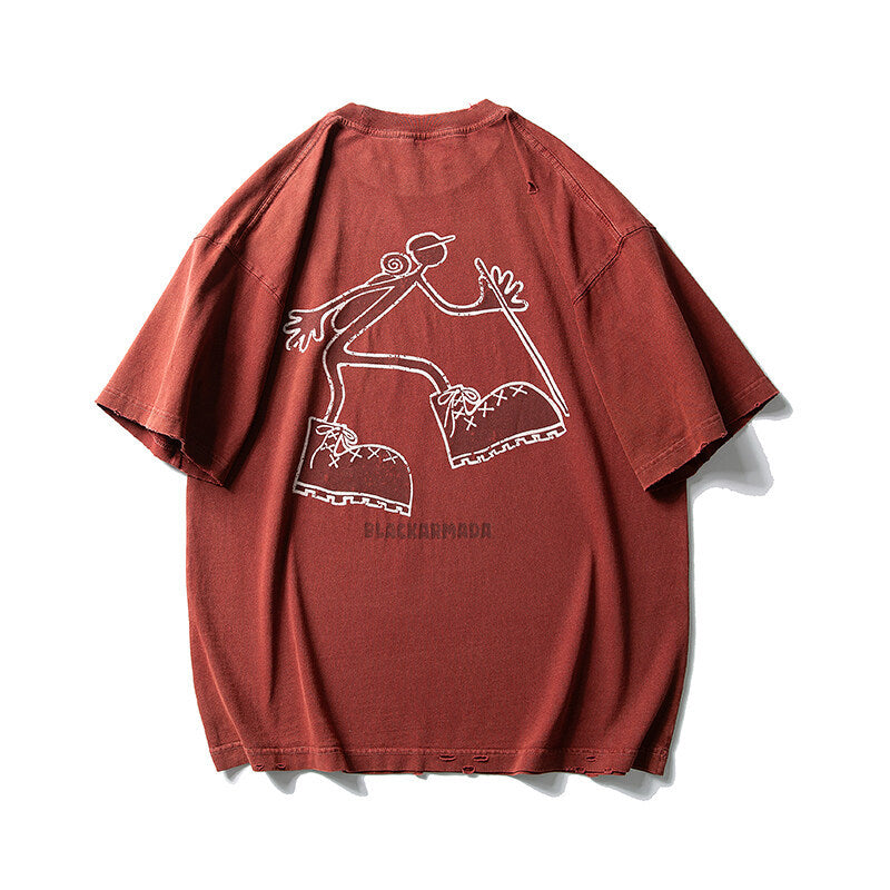 Vintage Mountaineering Figurine Loose Short Sleeve Tee