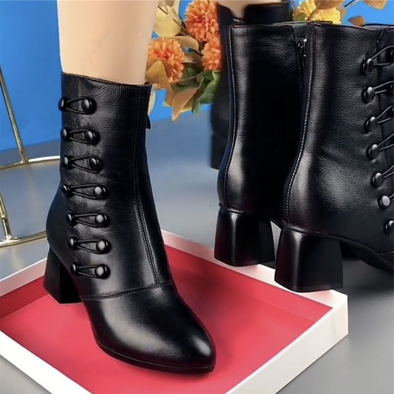 Harajuku Style Plush High Heels Fashion Boots