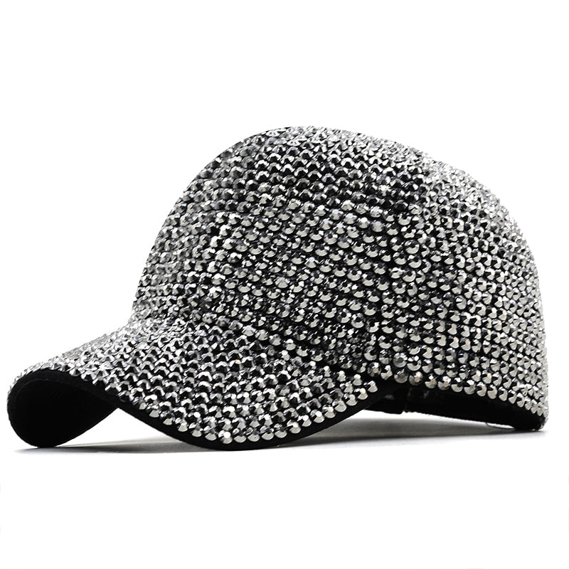 Harajuku Style Luxury Sequined Baseball Cap for Women