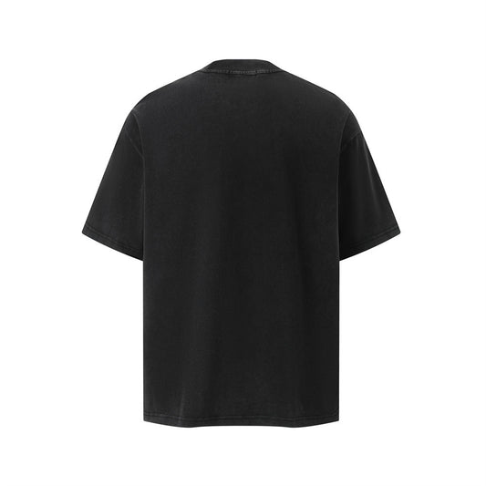 Harajuku Style Faded Printed Cotton Tee - Men's Loose Fit