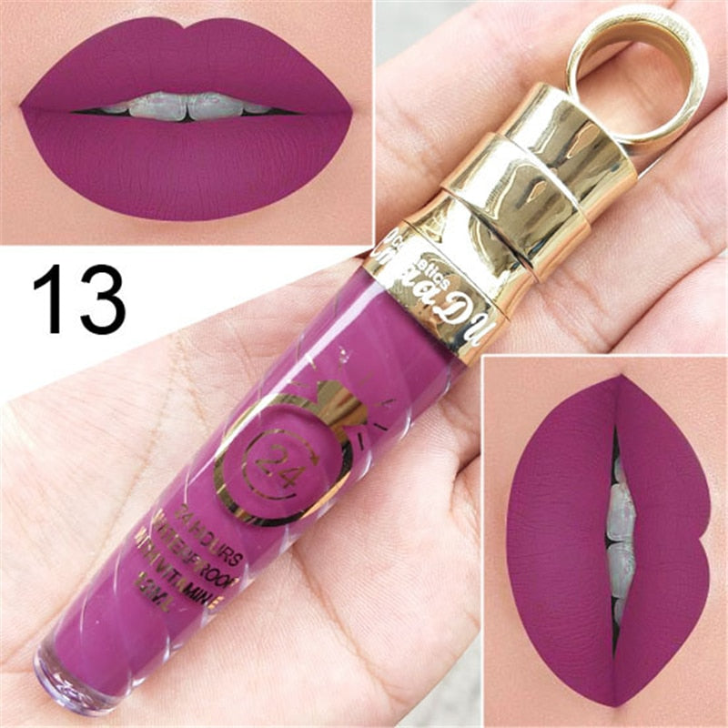 20 Colors Waterproof Long Lasting Matte & Shimmer Lip Gloss