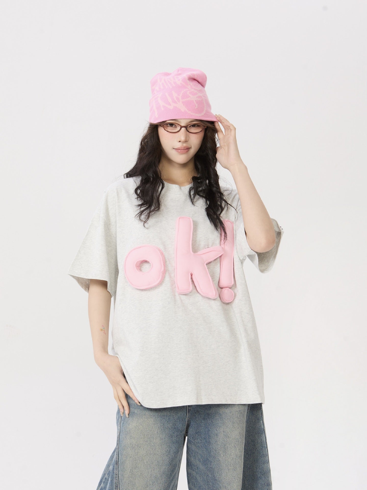 Retro 3D Letter T-Shirt for Women - Harajuku Fashion