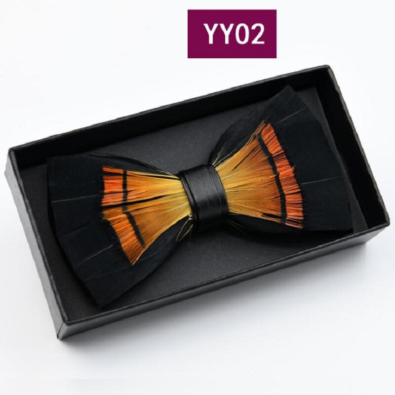 Tie Feathers PU Bow Ties Butterfly