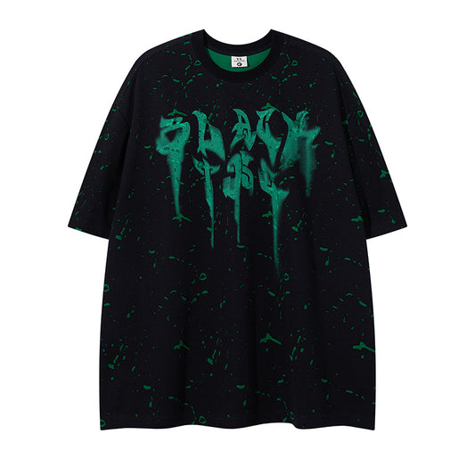 Retro Burnout Unique Design Short Sleeve T-Shirt