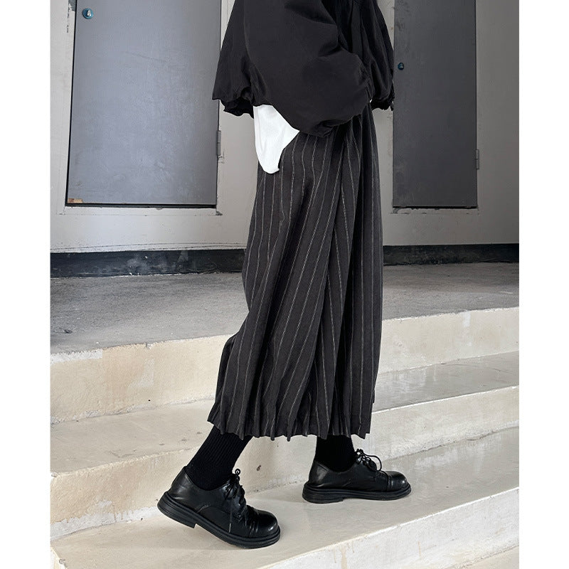 Casual Dark Grey Velvet Lantern Pants