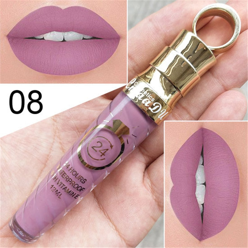 20 Colors Waterproof Long Lasting Matte & Shimmer Lip Gloss