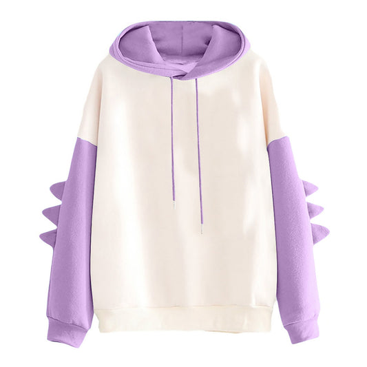 Playful Cartoon Dinosaur Hoodie for Autumn & Winter