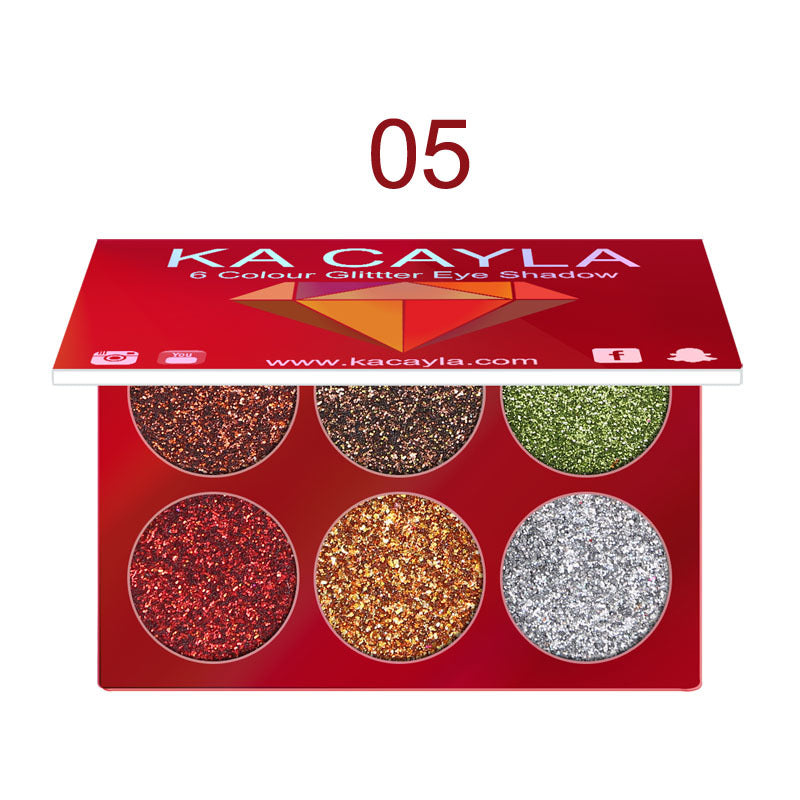 6 Colors Diamond Sequin Eyeshadow Palette