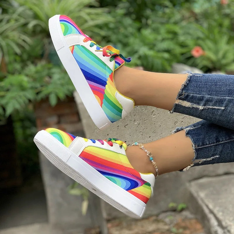 Colorful Gradient Women's Sports Shoes