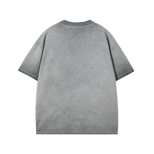 Harajuku Style Casual Grey Short Sleeved T-Shirt
