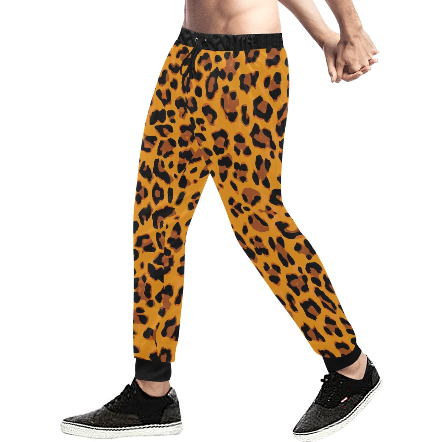 Orange Leopard Joggers Casual Baggy Slacks