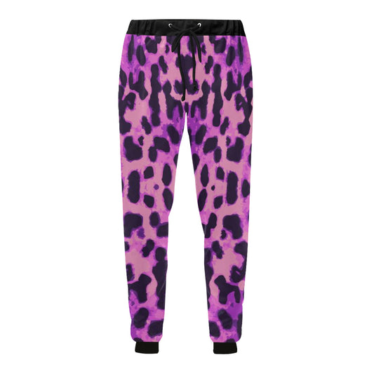 Purple Leopard Casual Baggy Slacks Joggers