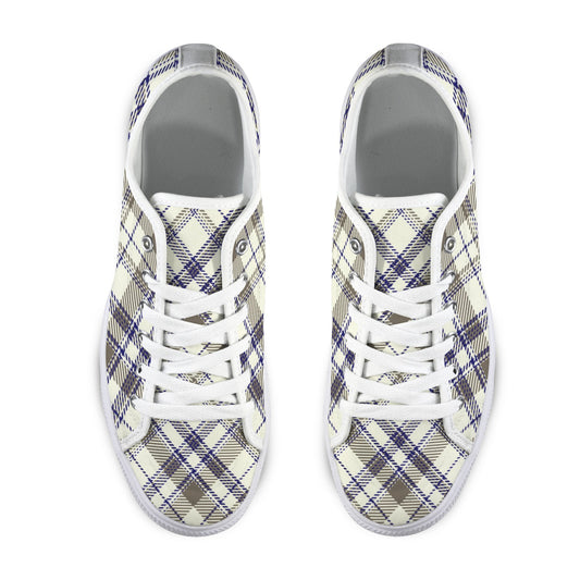 Collegiate Plaid Low Top Women's Shoes