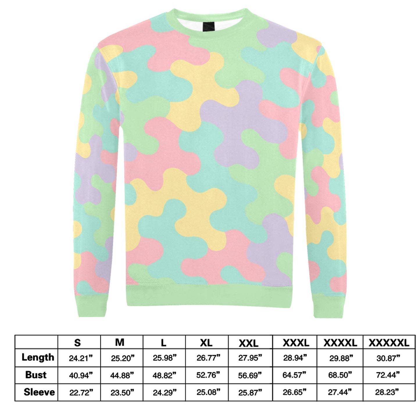 Harajuku Pastel Rainbow Camo Sweatshirt