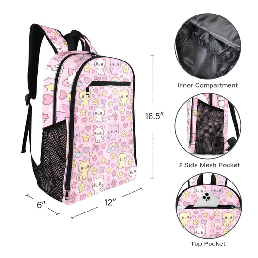 Cartoon Cat Rainbow Harajuku Kawaii Backpack