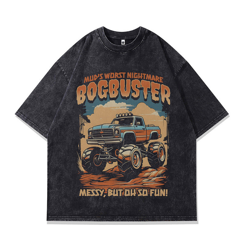 Men's Playful Cartoon Cotton T-Shirt - Harajuku Style