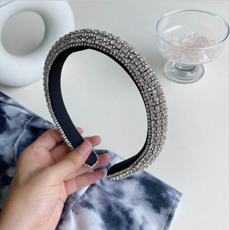Baroque Rhinestone Sponge Headband