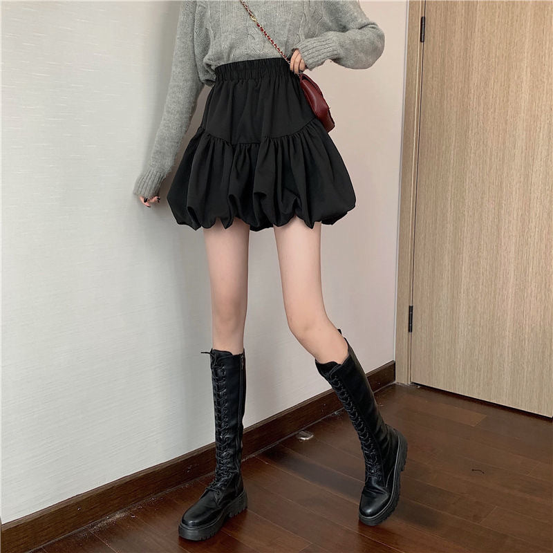 Puffy Mini Skirt, Unique Sweet & Spicy Style, A-Line Midi Skirt for Women