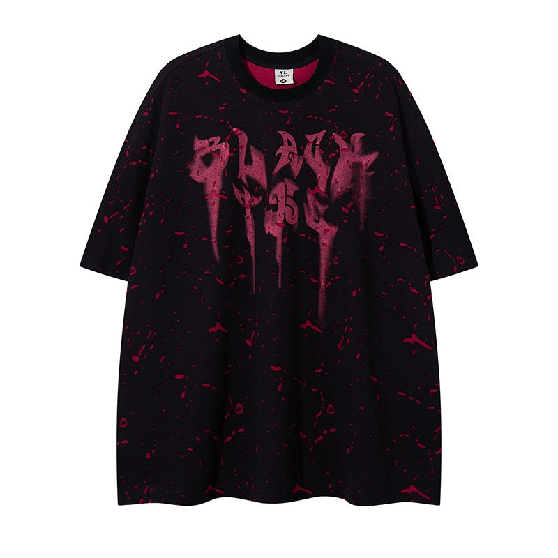Retro Burnout Unique Design Short Sleeve T-Shirt