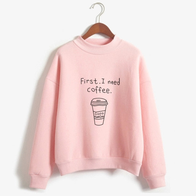 Kawaii I Need Coffee Harajuku Hoodie