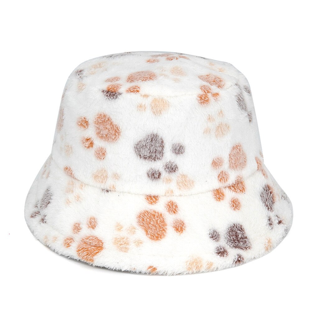 Camouflage Faux Fur Bucket Hat - Warm & Stylish Fisherman Hat