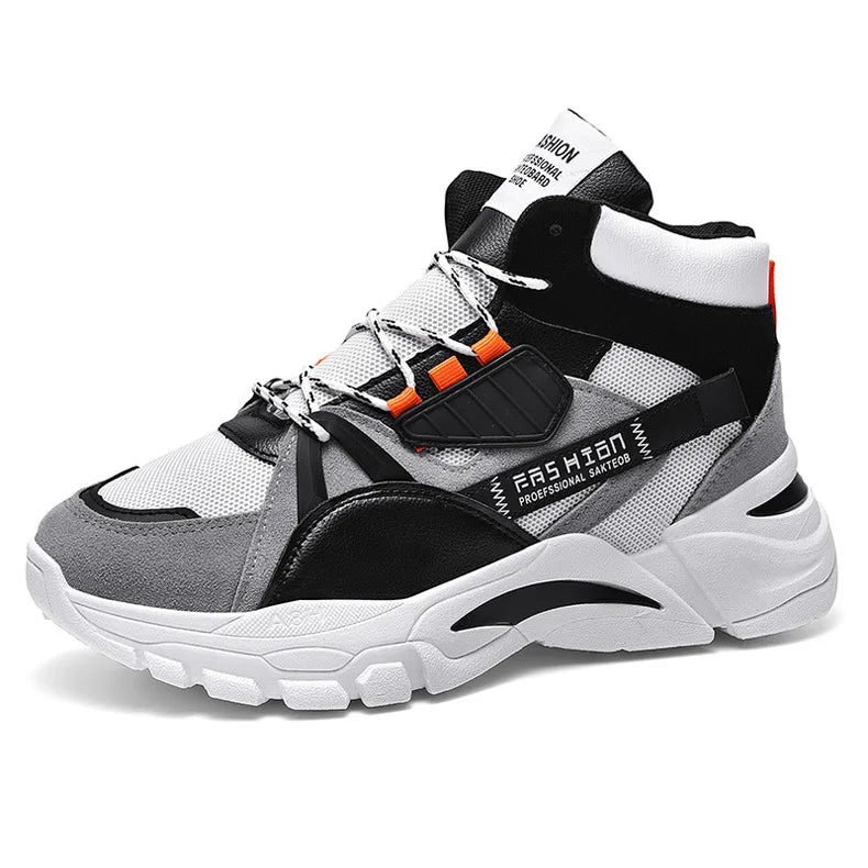 Harajuku Style Warm Men's Winter Boots - High Top Casual Sneakers